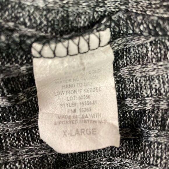 TIFFANY & GREY Ribbed Knit Sweater Dress Faux Wrap Bodice Elastic Waist Sz XL - Picture 7 of 8